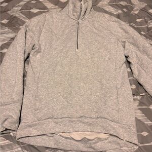 lululemon athletica Light Gray Quarter-Zip Sweatshirt